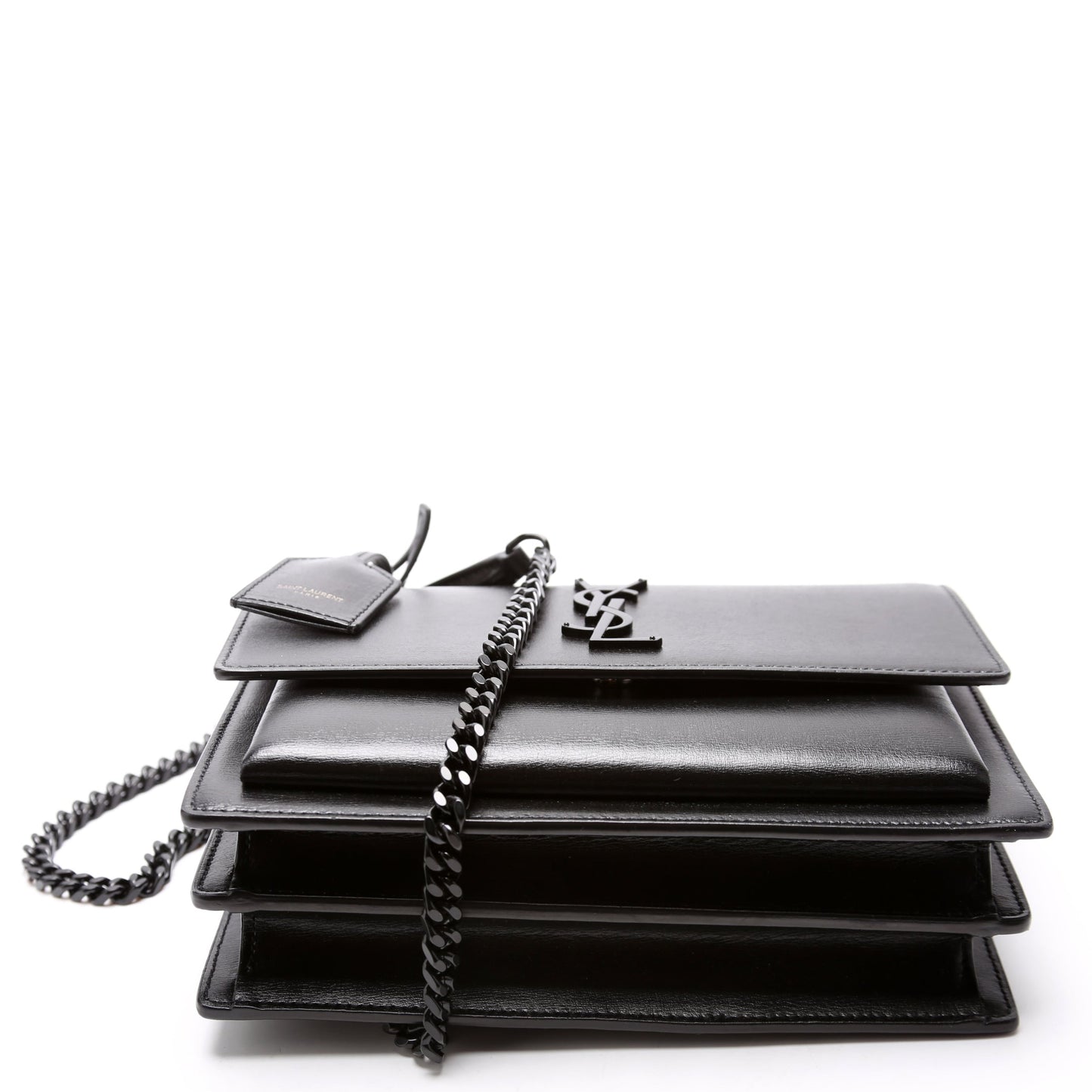 Saint Laurent Sunset Medium Smooth Leather Black 442906 Bag