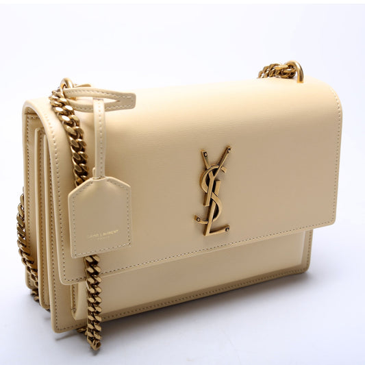 Saint Laurent Sunset Medium Smooth Leather 442906 Tan Bag