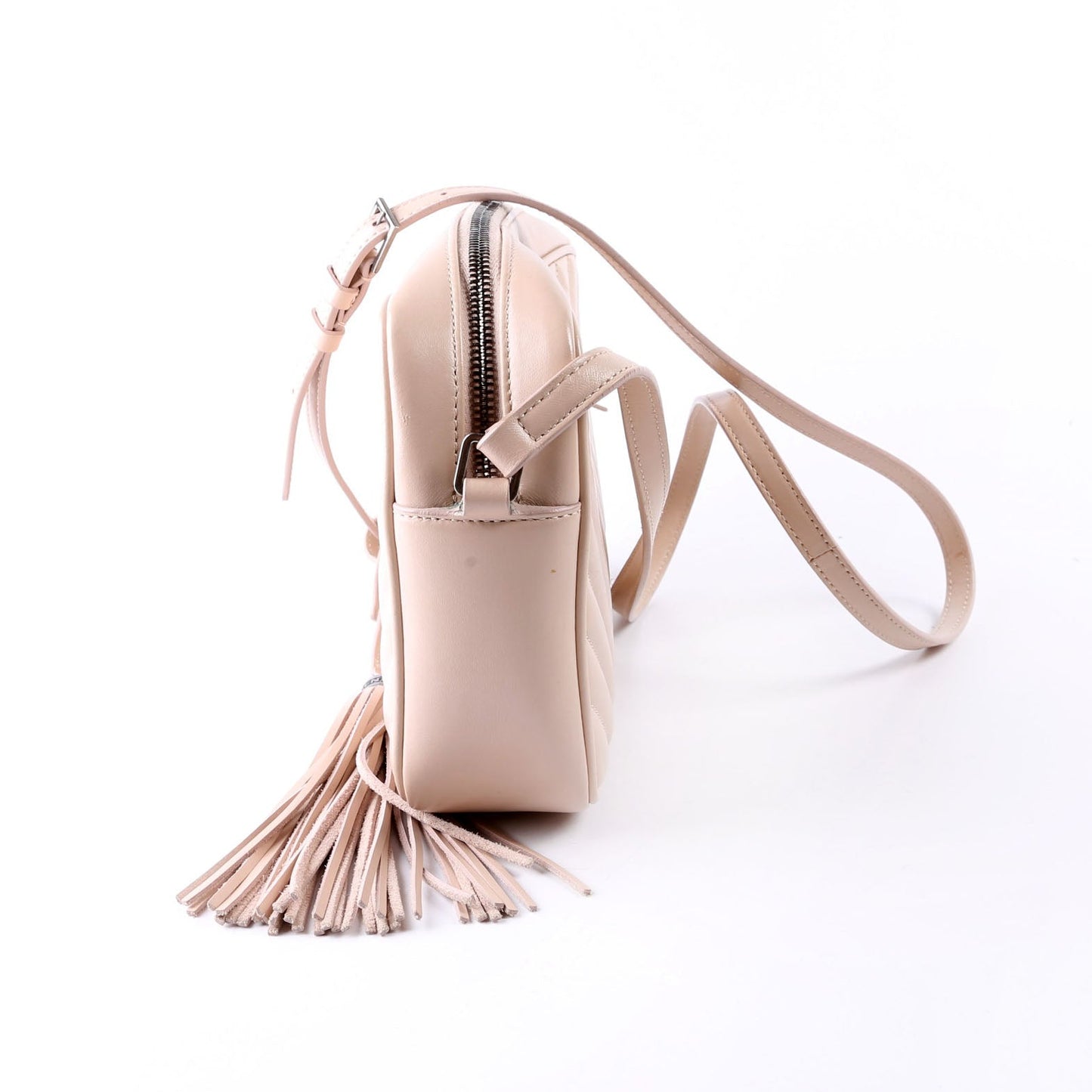 Saint Laurent Lou Camera Quilted 612544 Beige Bag
