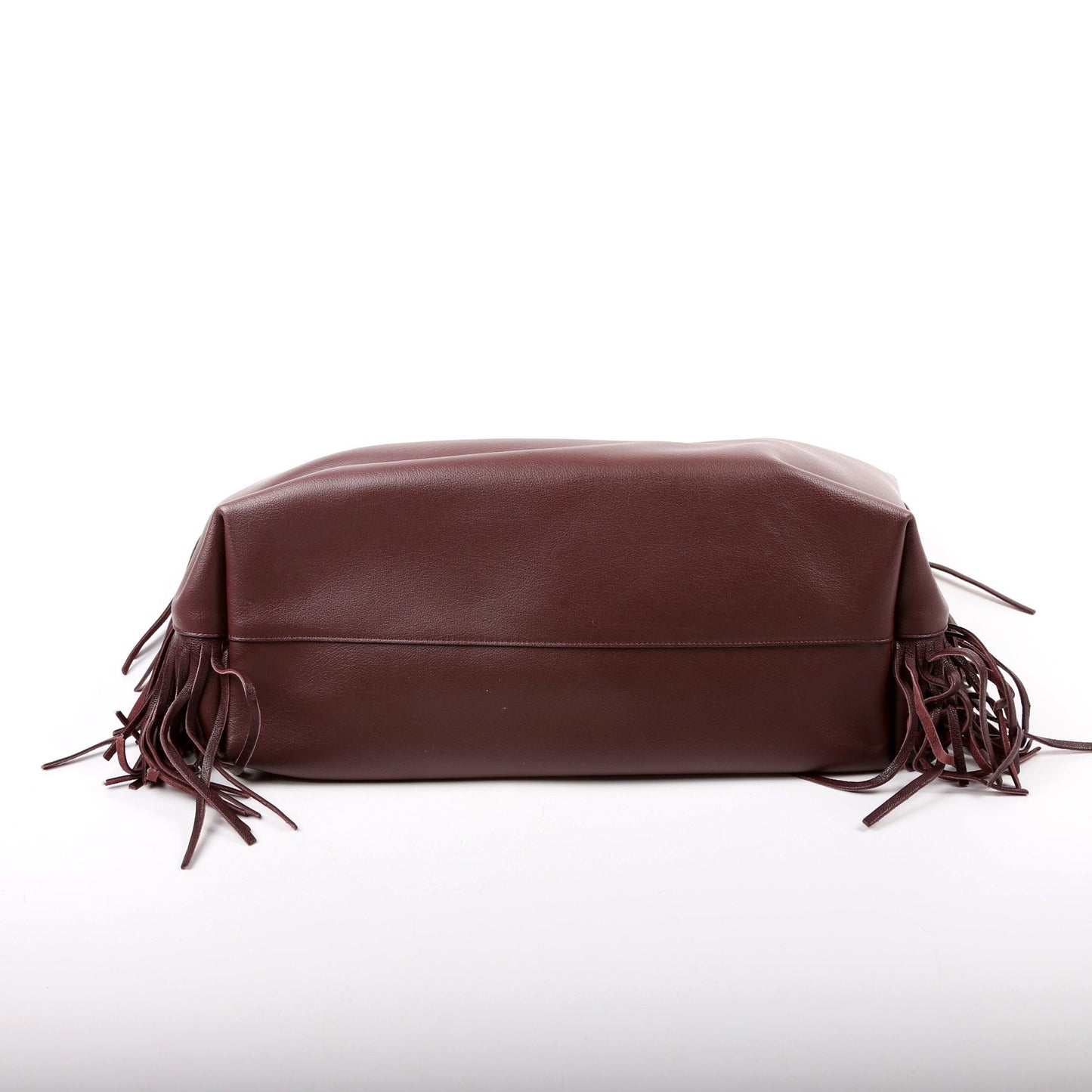 Saint Laurent Shopping Tote Large Fringe 410666 Burgundy Bag