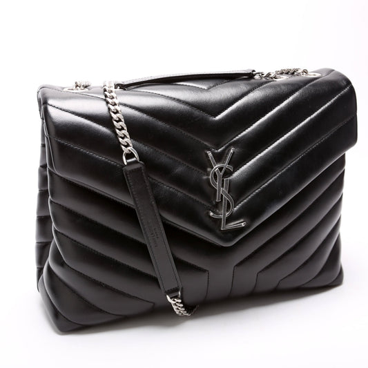 Saint Laurent LouLou Medium Quilted 574946 Black Bag