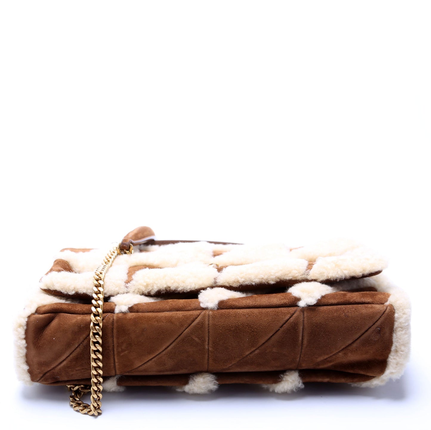 Saint Laurent Shearling Patchwork Jamie Medium 515821 Bag