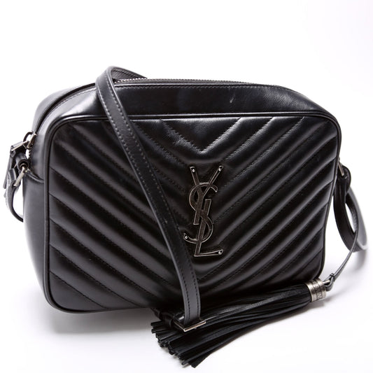 Saint Laurent Lou Camera Quilted 612544 Black Bag