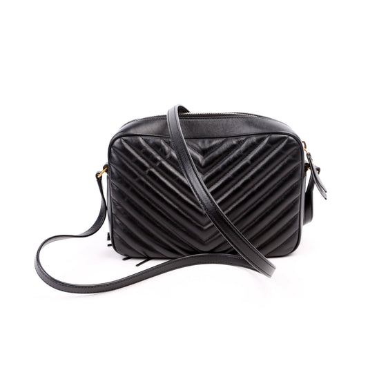 Saint Laurent Lou Camera Quilted 612544 Black Bag