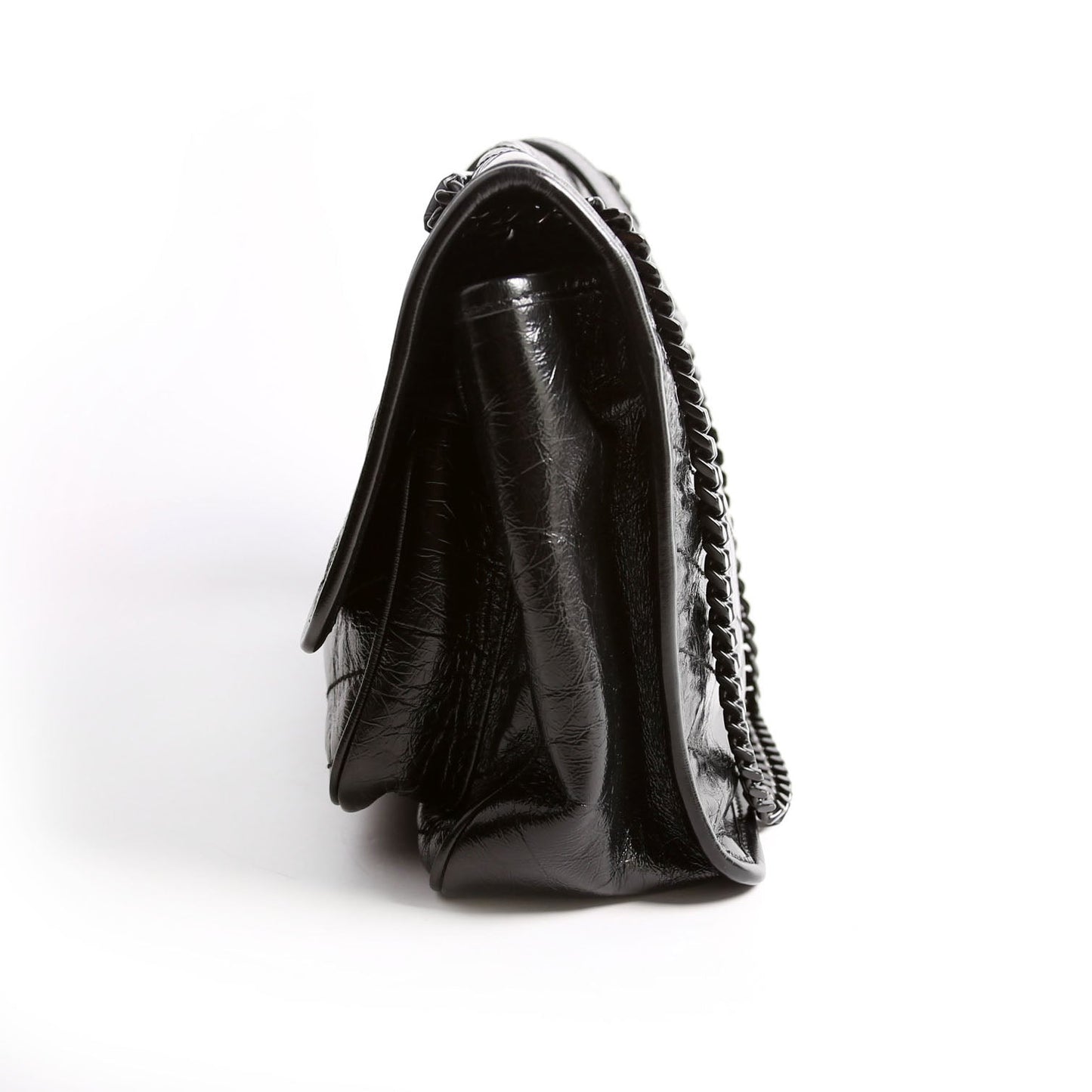 Saint Laurent Niki Medium Crinkle Leather 575055 Black Bag