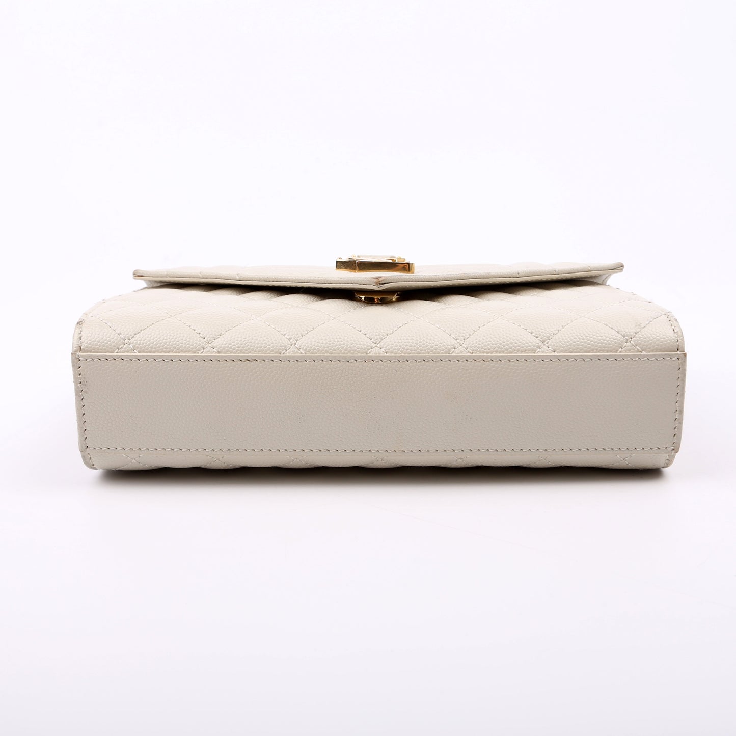 Saint Laurent Envelope Small Triquilt 600195 White Bag