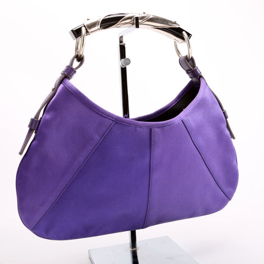 Saint Laurent X Tom Ford Mombasa Satin Shoulder Vintage Purple Bag