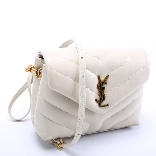 Saint Laurent LouLou Satchel Toy Crossbody 678401 Cream Bag