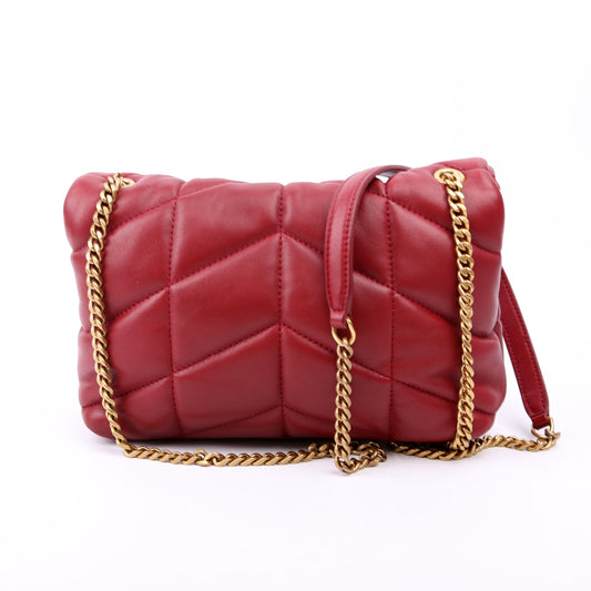 Saint Laurent Loulou Toy Puffer Burgundy 620333 Bag