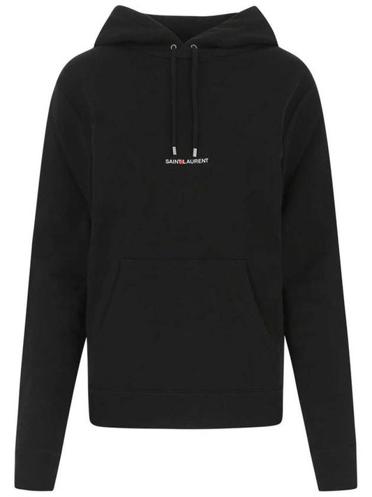 Luxury Saint Laurent Trending 2025 Signature Logo Hooded Top Black