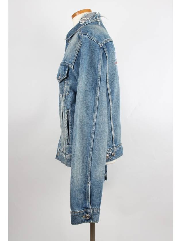Luxury Balenciaga Trending 2025 wave logo denim jacket 48