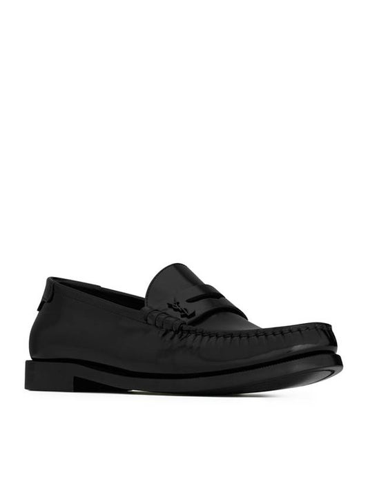 Luxury Saint Laurent Trending 2025 Women's Monogram Le Penny Loafer Black