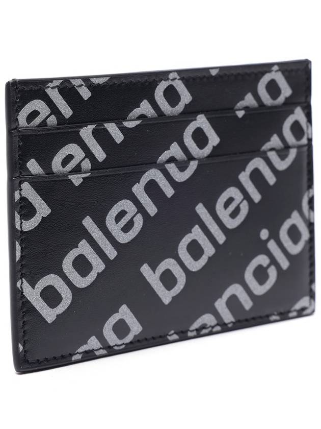 Luxury Balenciaga Trending 2025 All Over Logo Card Wallet Black