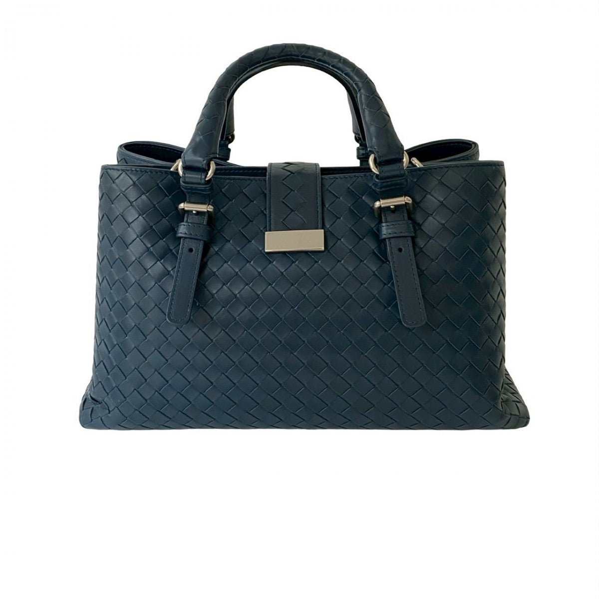 BOTTEGAVENETA Shoulder Bag leather Navy INTRECCIATO Women