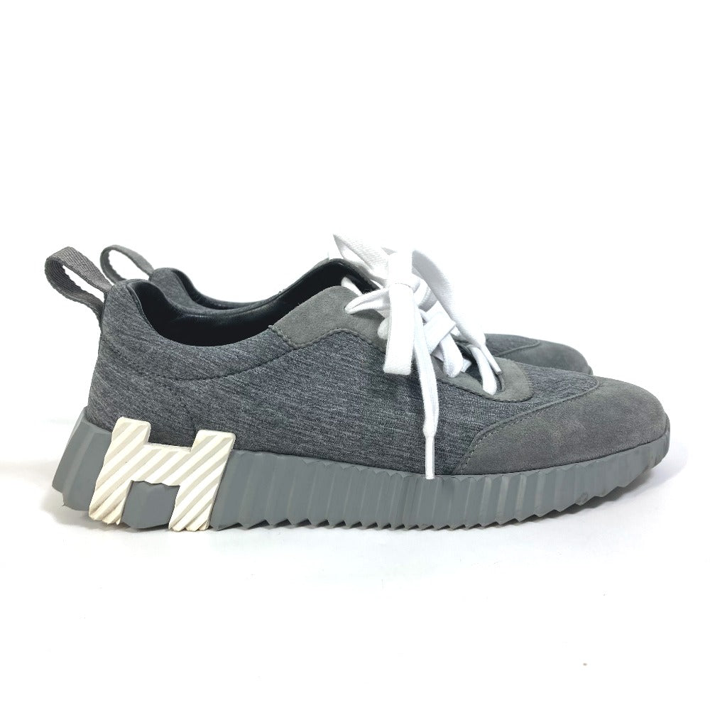 HERMES sneakers Canvas/Suede , Technical Canvas/Suede gray shoes bouncing Women 35 1/2
