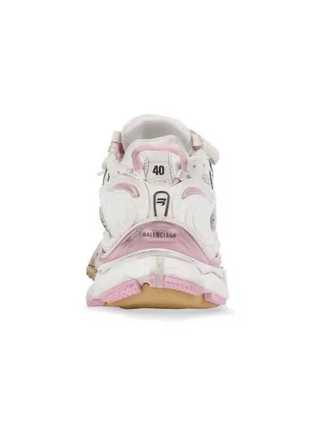 Luxury Balenciaga Trending 2025 Effect Mesh Runner Low Top Sneakers White Pink
