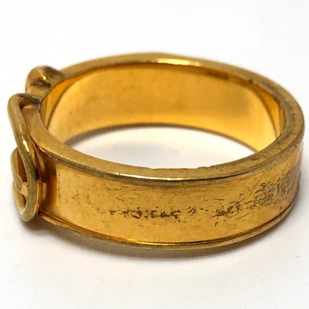 HERMES Scarf ring Gold Plated gold Belt motif