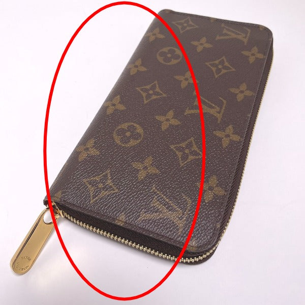 LOUIS VUITTON Long Wallet Purse M41895 Monogram canvas Fuchsia Zip Around Monogram Zippy wallet unisex(Unisex)