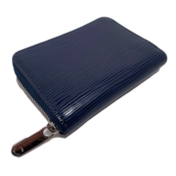 LOUIS VUITTON Coin case M60438 Epi Leather Navy blue Zip around purse Epi mens