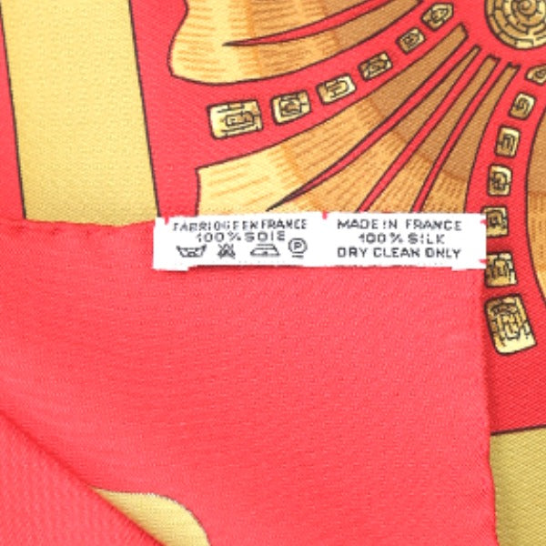 HERMES scarf silk yellow SPRINGS scarf Carre90 Women
