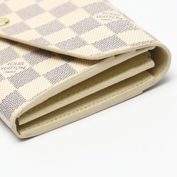 LOUIS VUITTON Long Wallet Purse N63208 Damier Azur Canvas Two-tone (gray) Long Wallet Purse Damier Azur Portefeuille Sara Women
