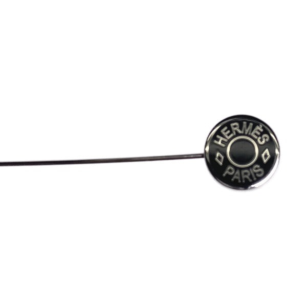 HERMES Other accessories Brass (palladium coated), lacquer Silverx black Hatpin Crude cell Women