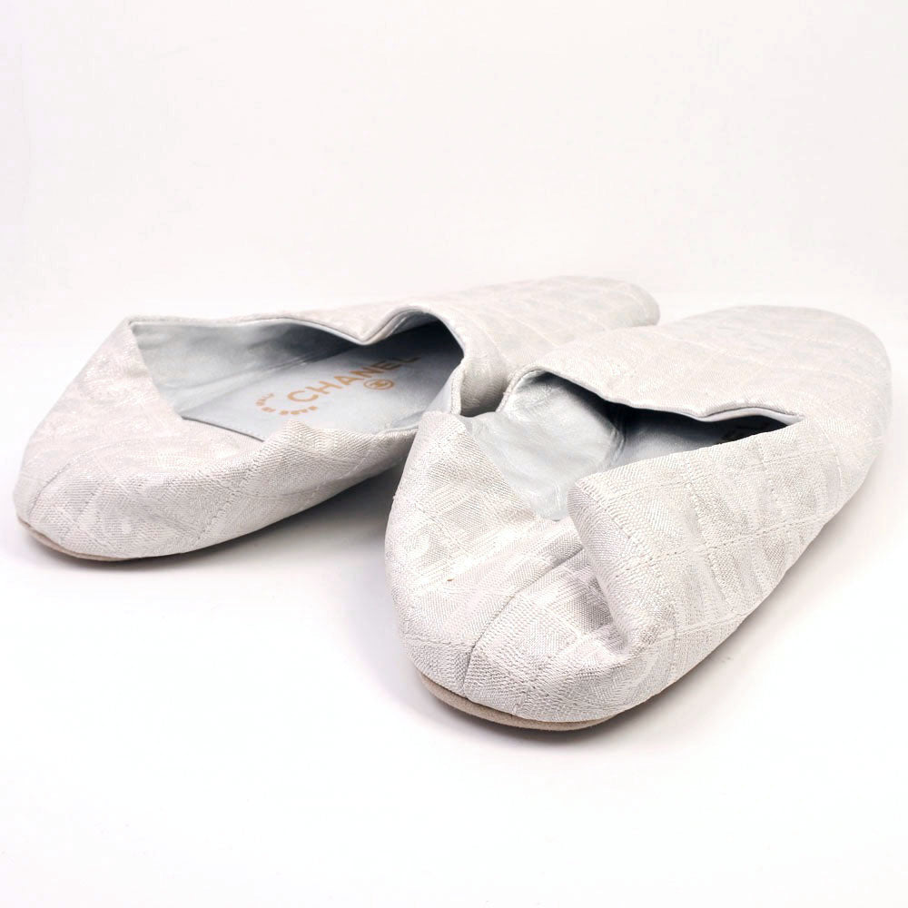CHANEL Other shoes canvas Silver New travel line Room shoes Women(Unisex) 36