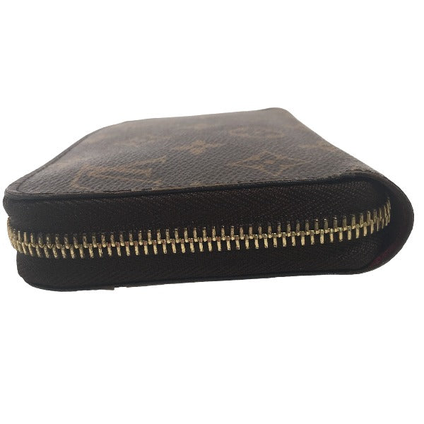 LOUIS VUITTON Long Wallet Purse M41895 Monogram canvas Fuchsia Zip Around Monogram Zippy wallet unisex(Unisex)