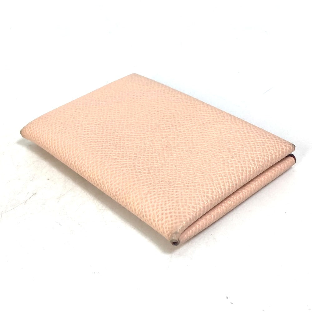 HERMES Card Case Epsom Pink type By color Calvi Verso Women