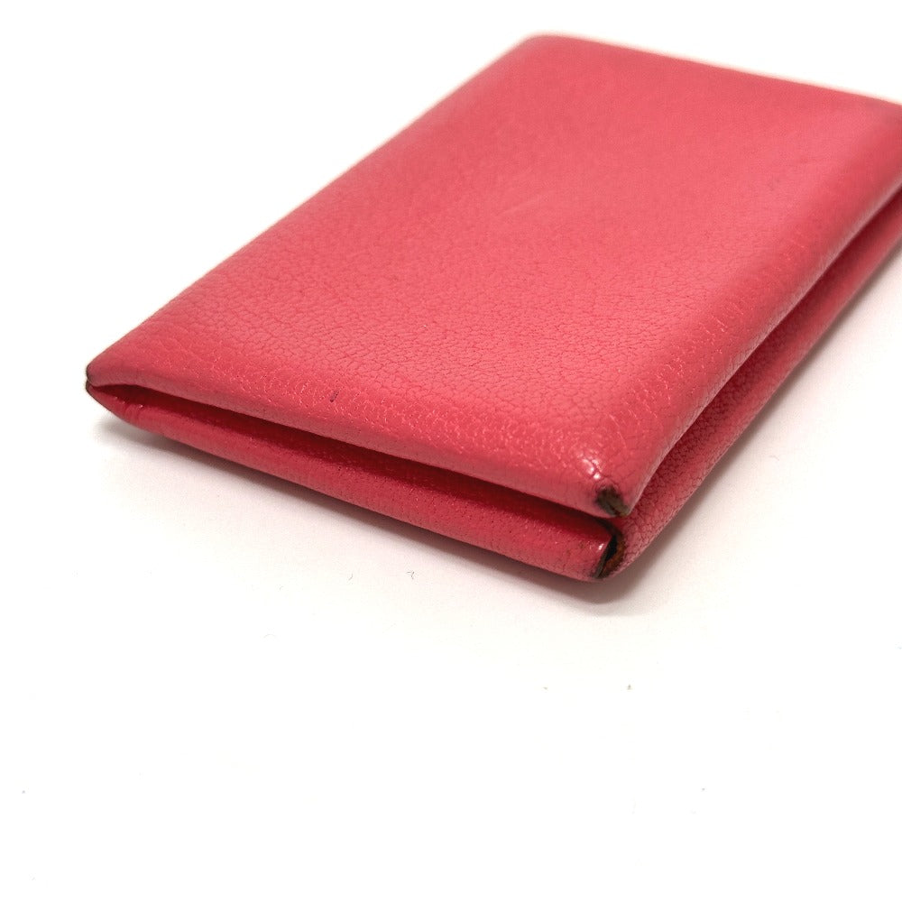 HERMES Card Case Epsom pink Business Card Holder Pass Case Calvi Women