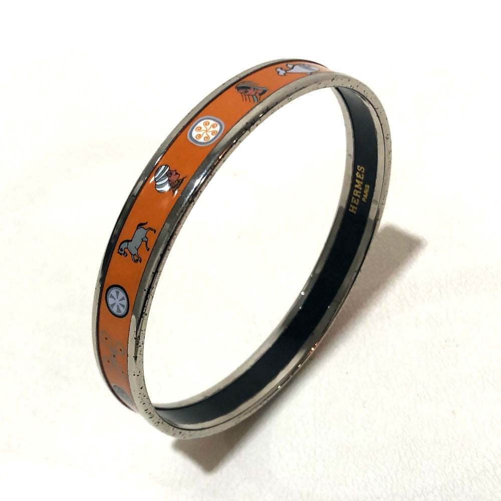 HERMES Bangle Cloisonne Orange Men's Women Emaille PM unisex(Unisex)