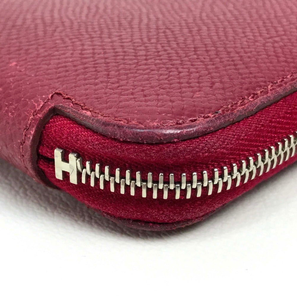 HERMES Long Wallet Purse Epsom Ruby Silk in Azap Long Women