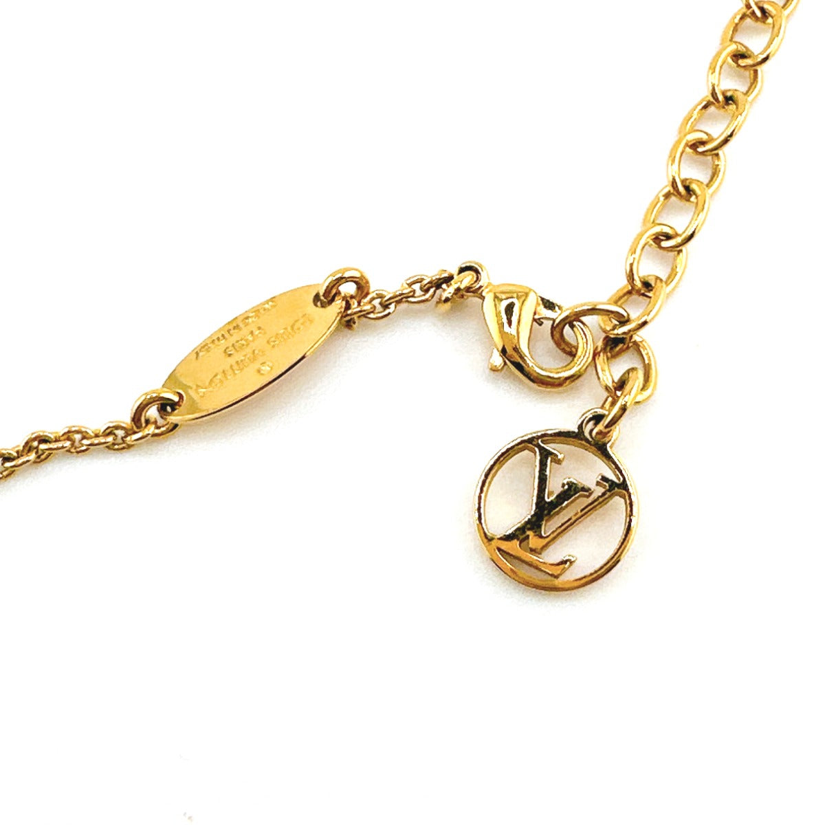 LOUIS VUITTON Necklace M61083 Gold Plated gold Necklace Adjustable length Essential V Women