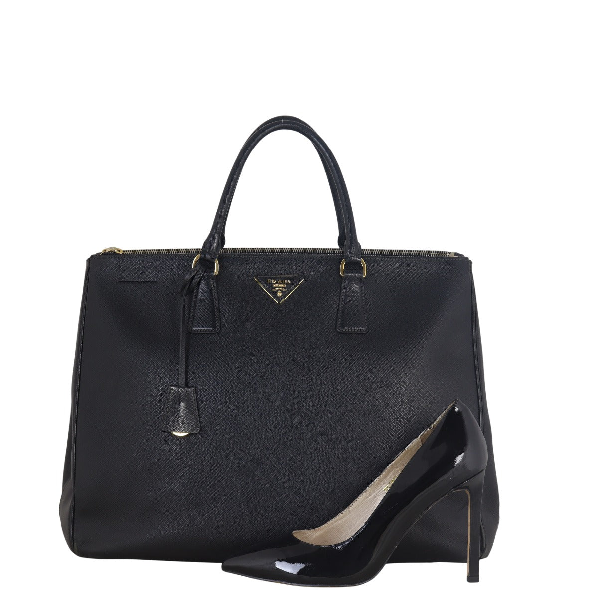 Prada Saffiano Lux Galleria Double Zip Tote Extra Large