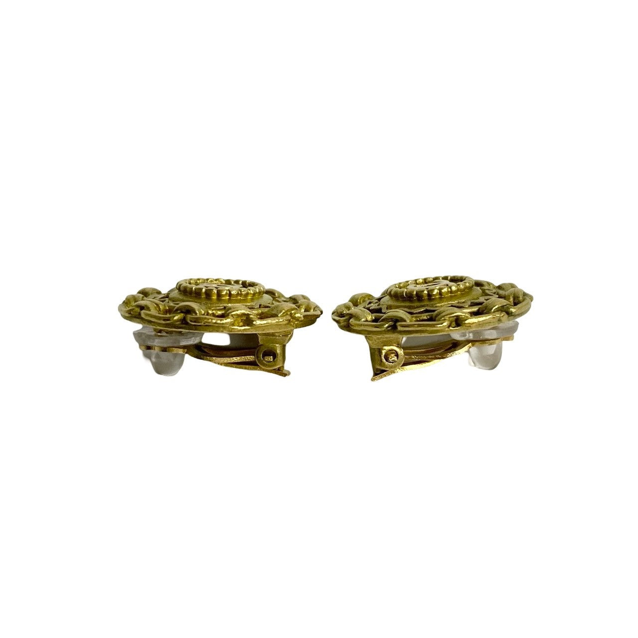 CHANEL Earring Gold Plated gold COCO Mark Women