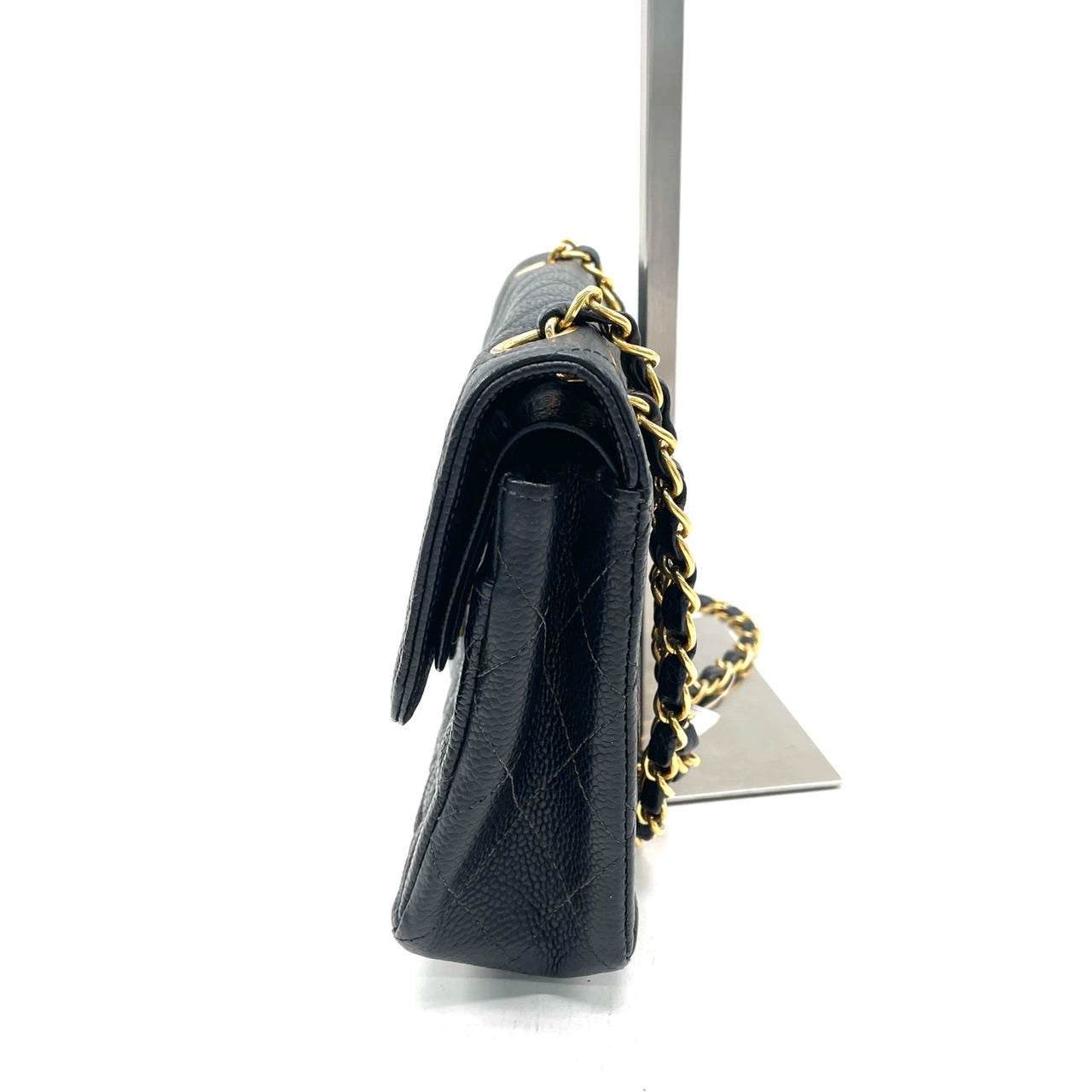 Chanel Classic Flap Small Black Caviar Leather with 24k Gold Hardware, 2000-2002