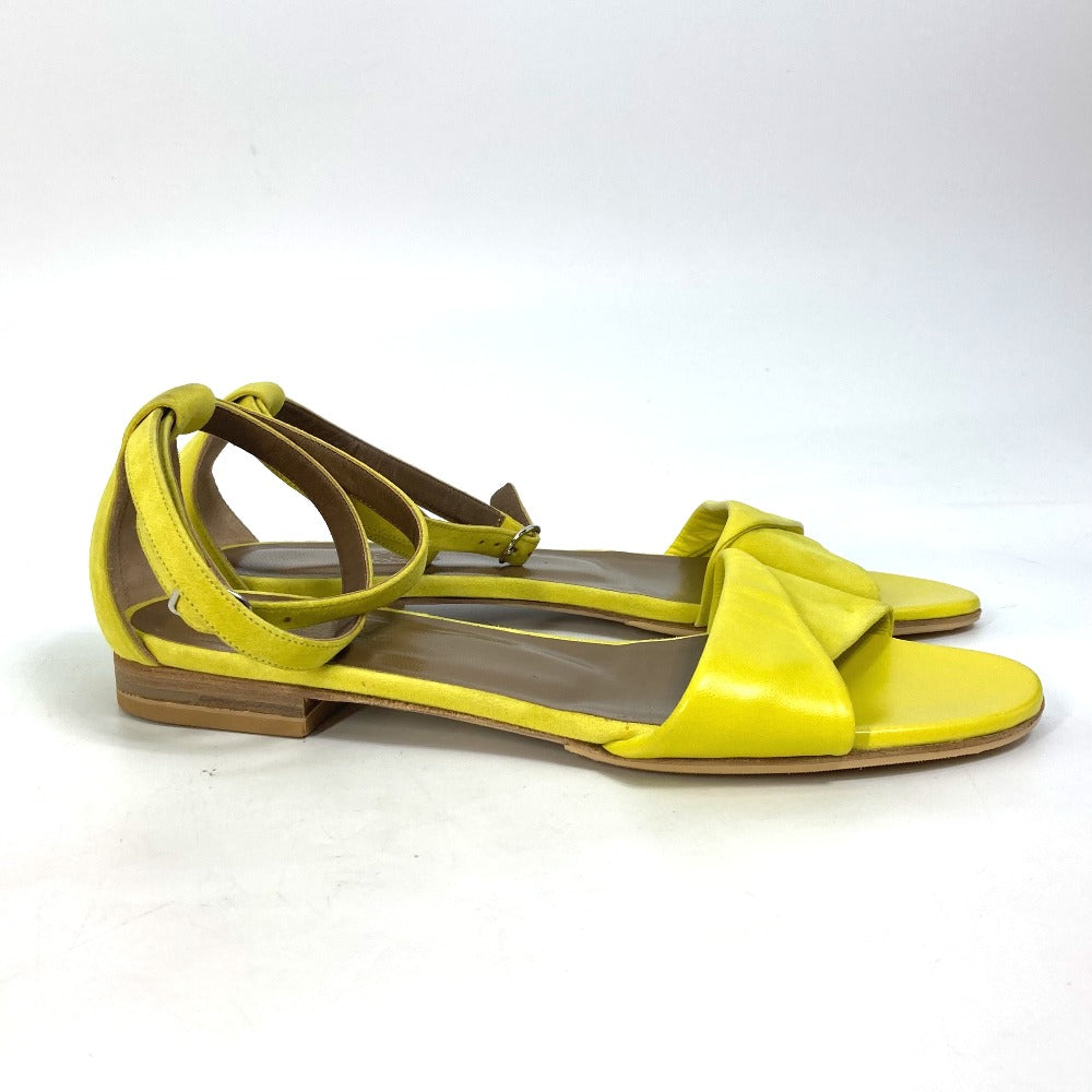 HERMES Sandals Leather / suede yellow With flat belt Women 36 1/2
