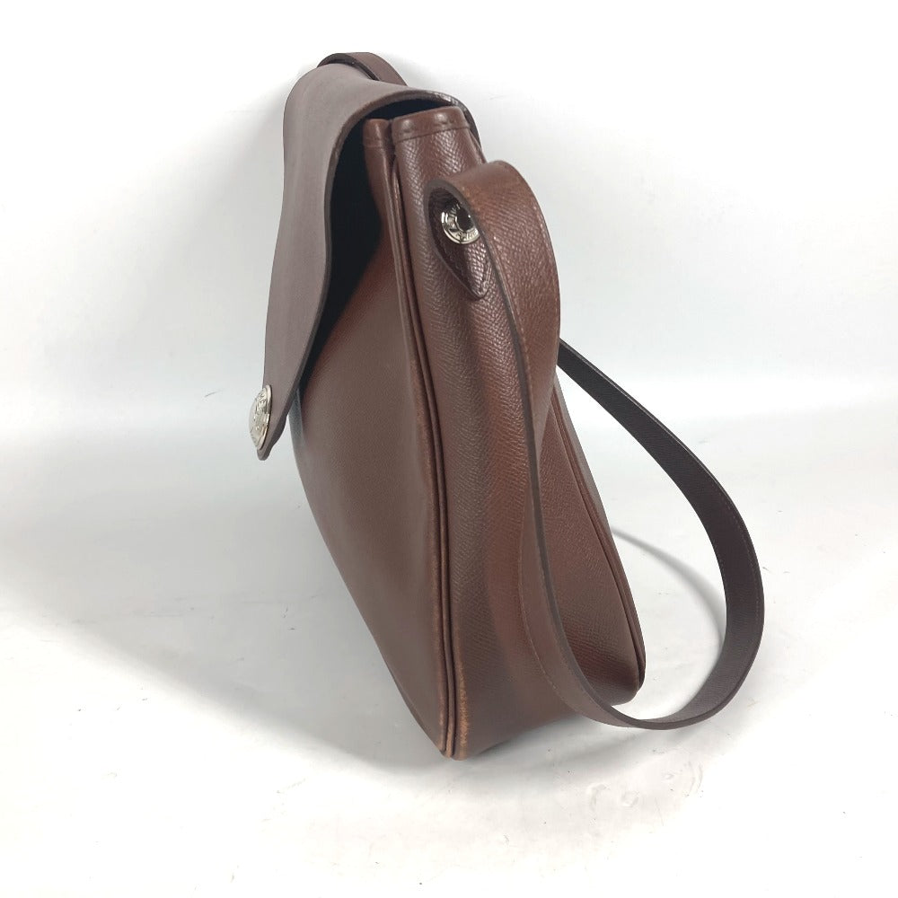 HERMES Shoulder Bag leather Brown Christine unisex(Unisex)