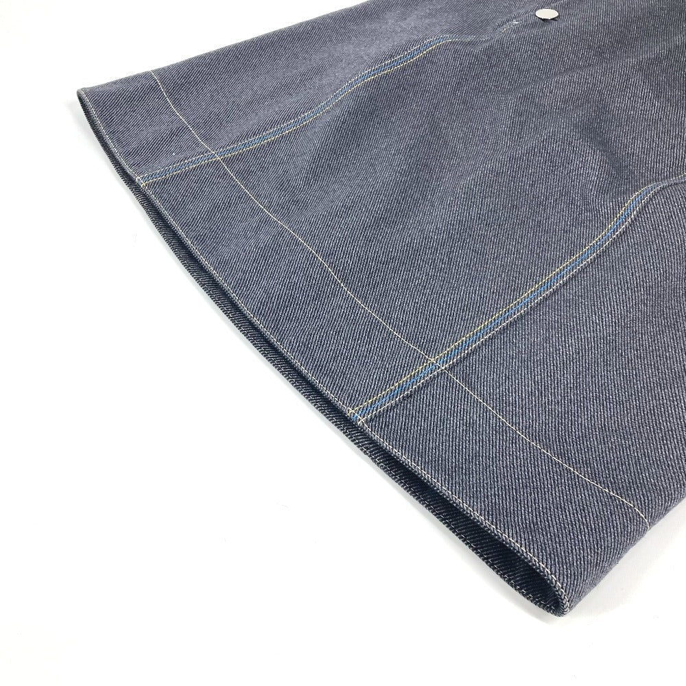 HERMES skirt cotton blue Serie logo Women 34