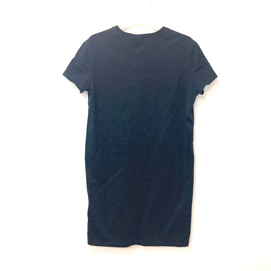 HERMES one piece cotton black Long T-shirt dress 40