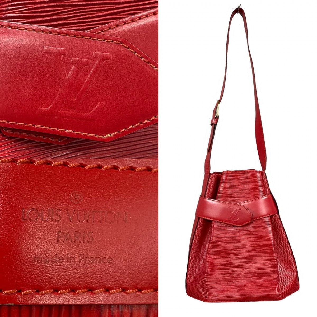 LOUIS VUITTON Shoulder Bag M80207 Epi Leather Red Epi Sac de Paul PM Women
