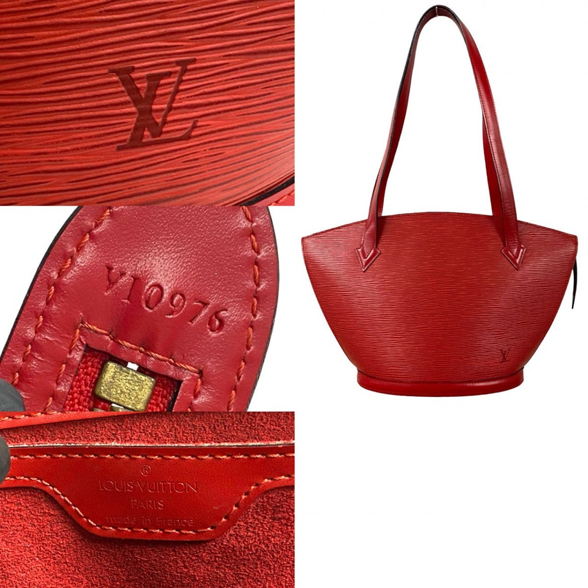 LOUIS VUITTON Tote Bag M522337 Epi Leather Red Epi Sunjack shopping Women