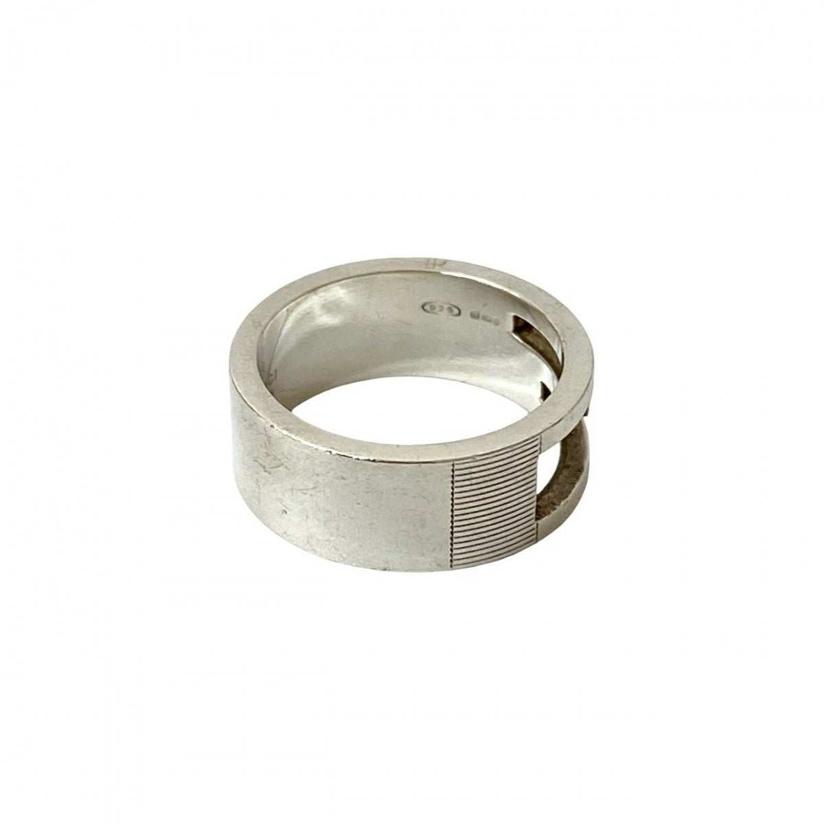 GUCCI Ring Silver925 Silver Square G Ring mens