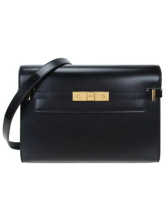 Luxury Saint Laurent Trending 2025 Manhattan Leather Shoulder Bag Black