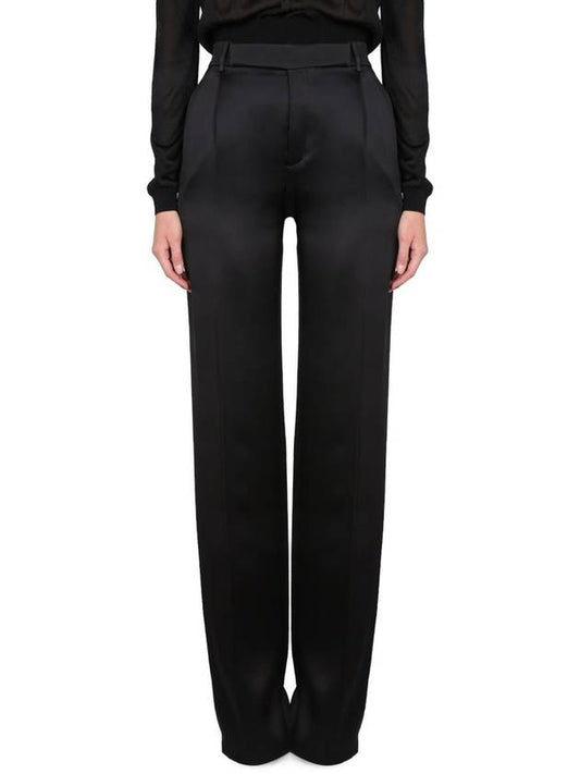 Luxury Saint Laurent Trending 2025 23 ss Satin Flare Pants 736713Y013G1000 B0020168885
