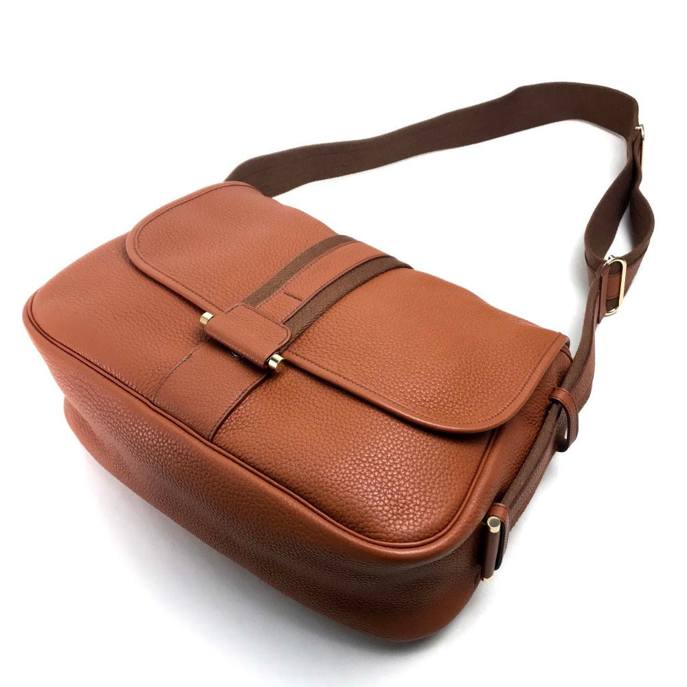 HERMES Shoulder Bag Taurillon Clemence Brown Boolean Lang Women