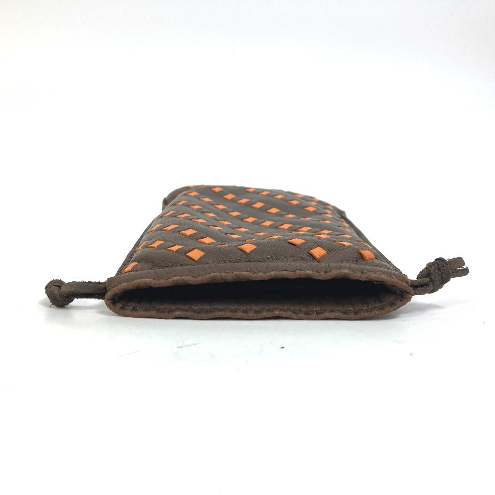 HERMES Pouch Anyo Miro Brown Pochette Pillow PM Women