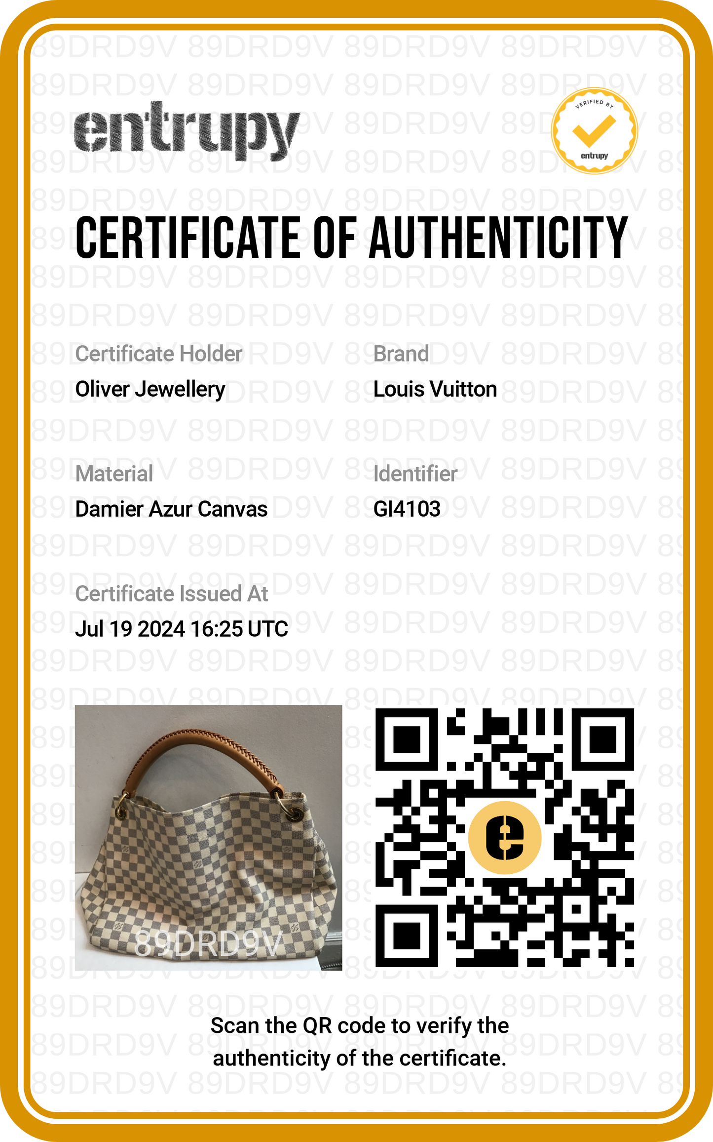Louis Vuitton Damier Azur Artsy MM