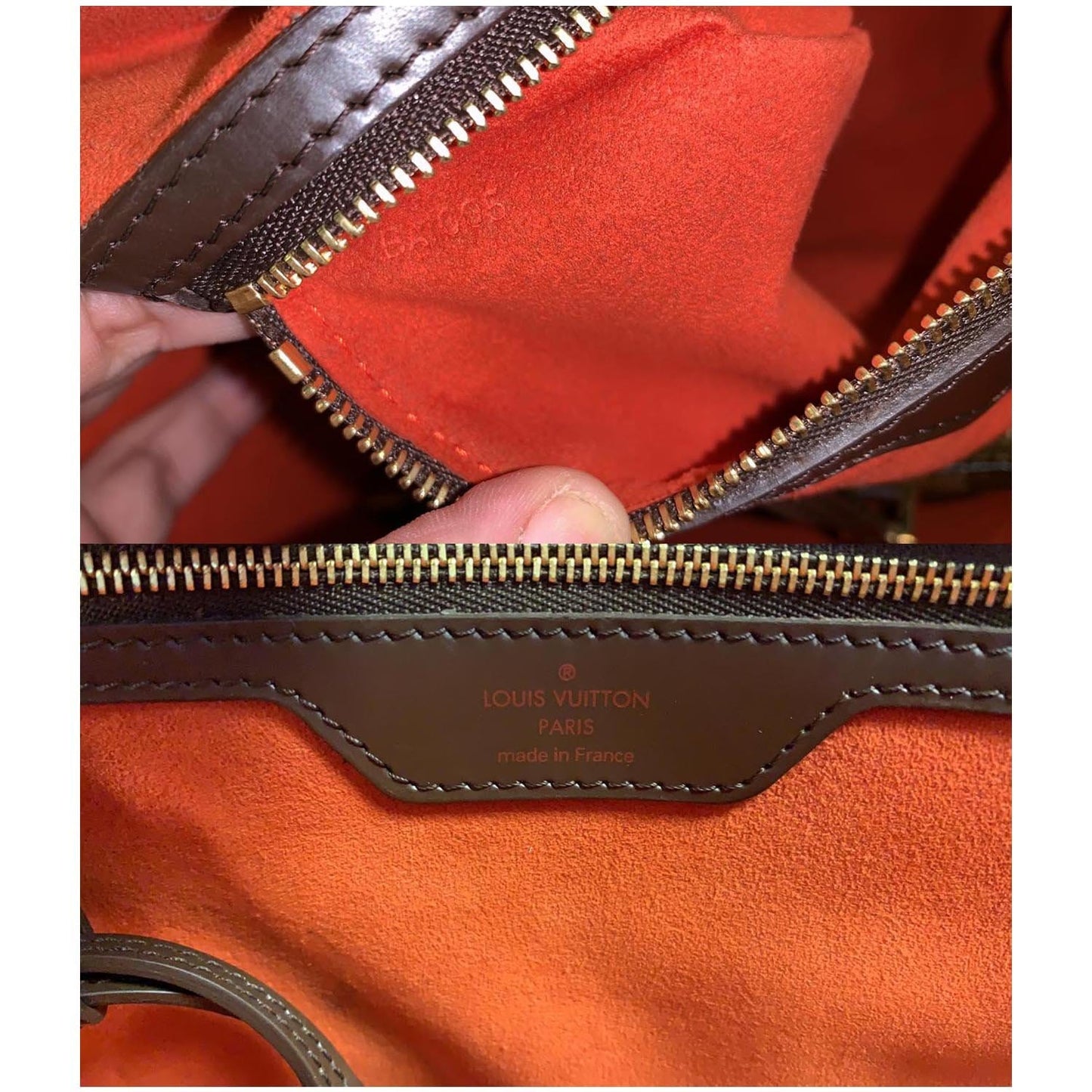 LOUIS VUITTON Manosque GM Damier Ebene Shoulder Bag Brown