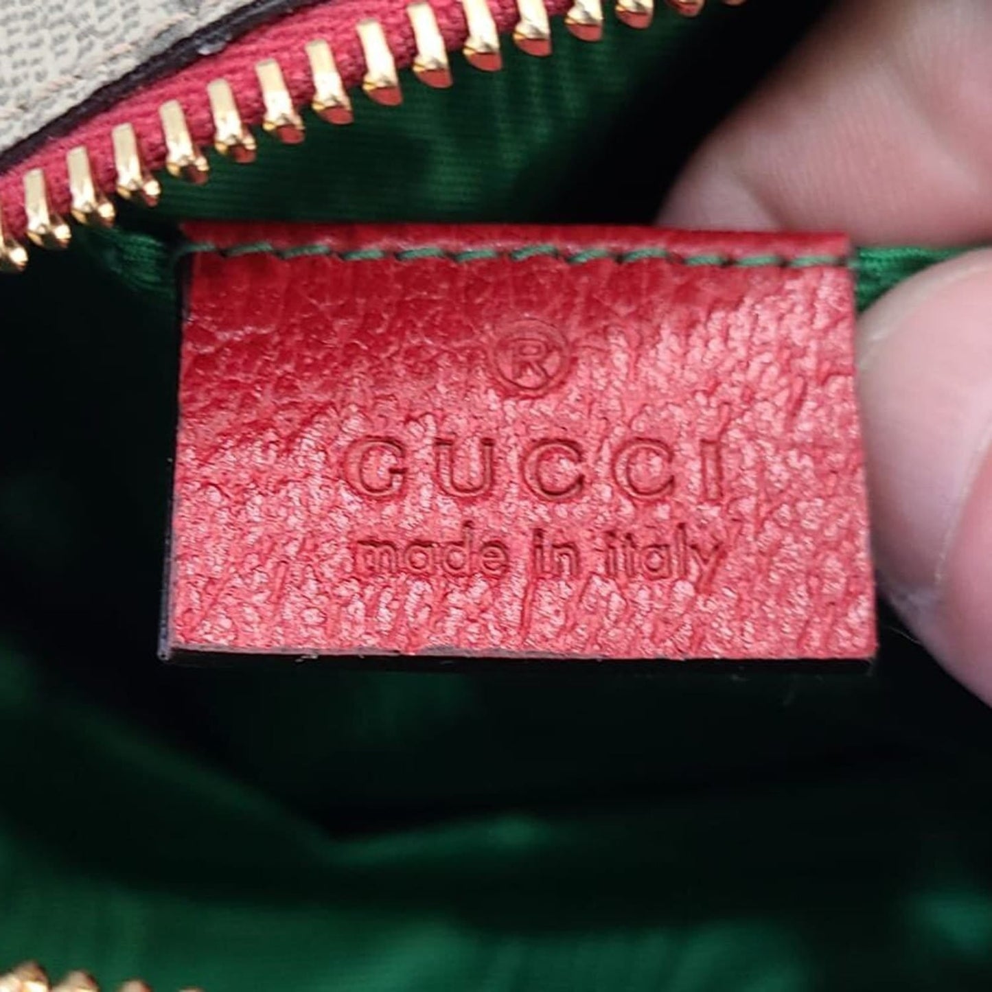 GUCCI Ophidia GG Supreme Canvas Cosmetic Case Beige 548394